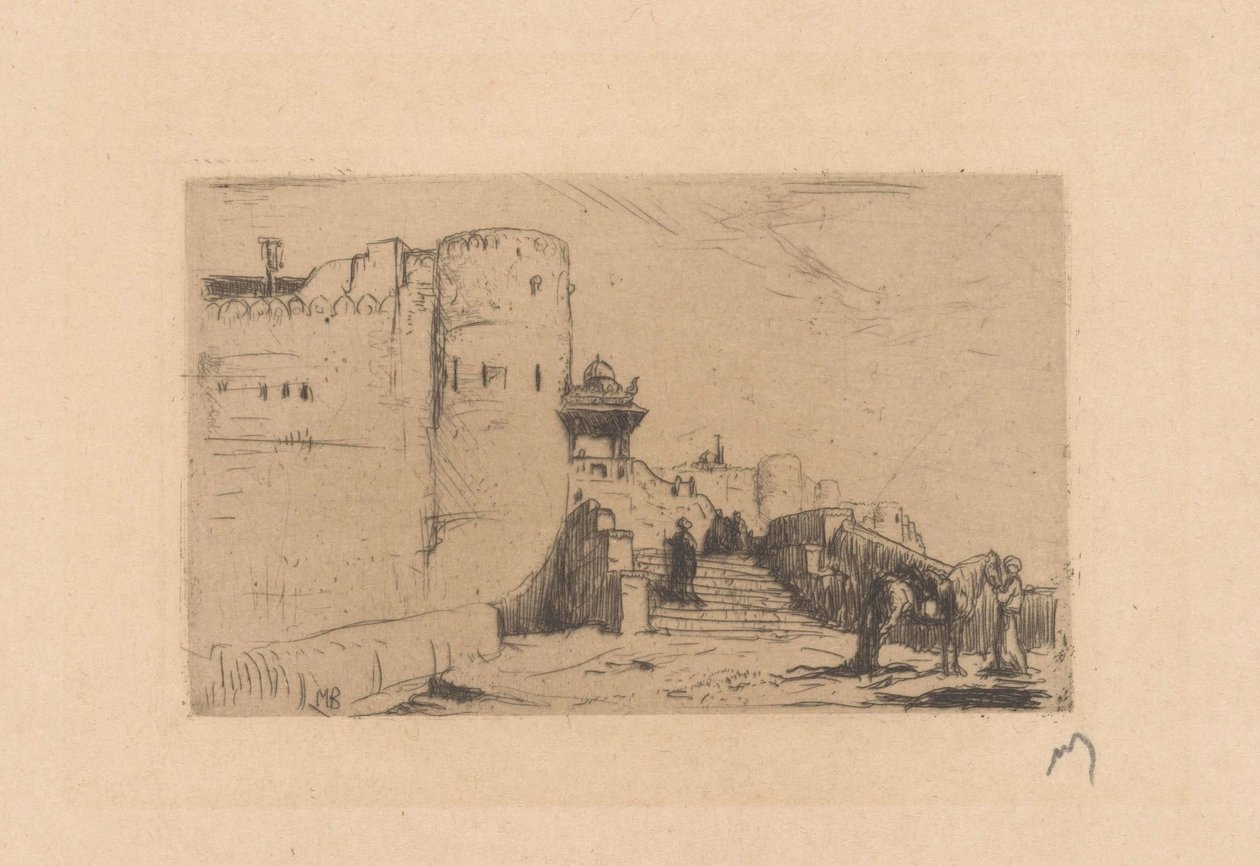 Muri del tempio a Palitana da Marius Bauer (signed by artist)