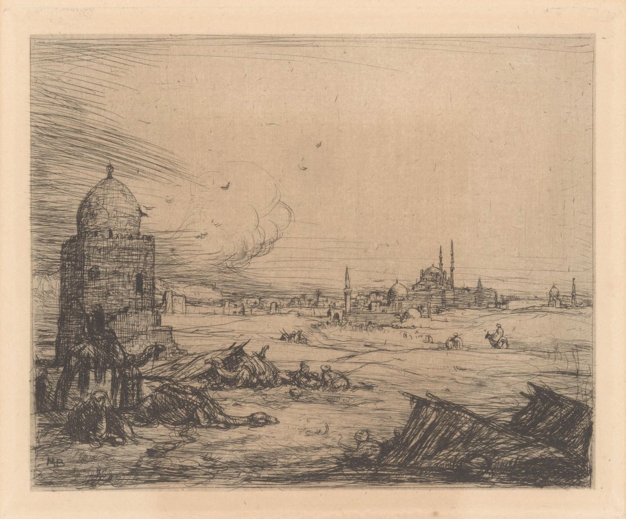 Veduta della città con moschee da Marius Bauer