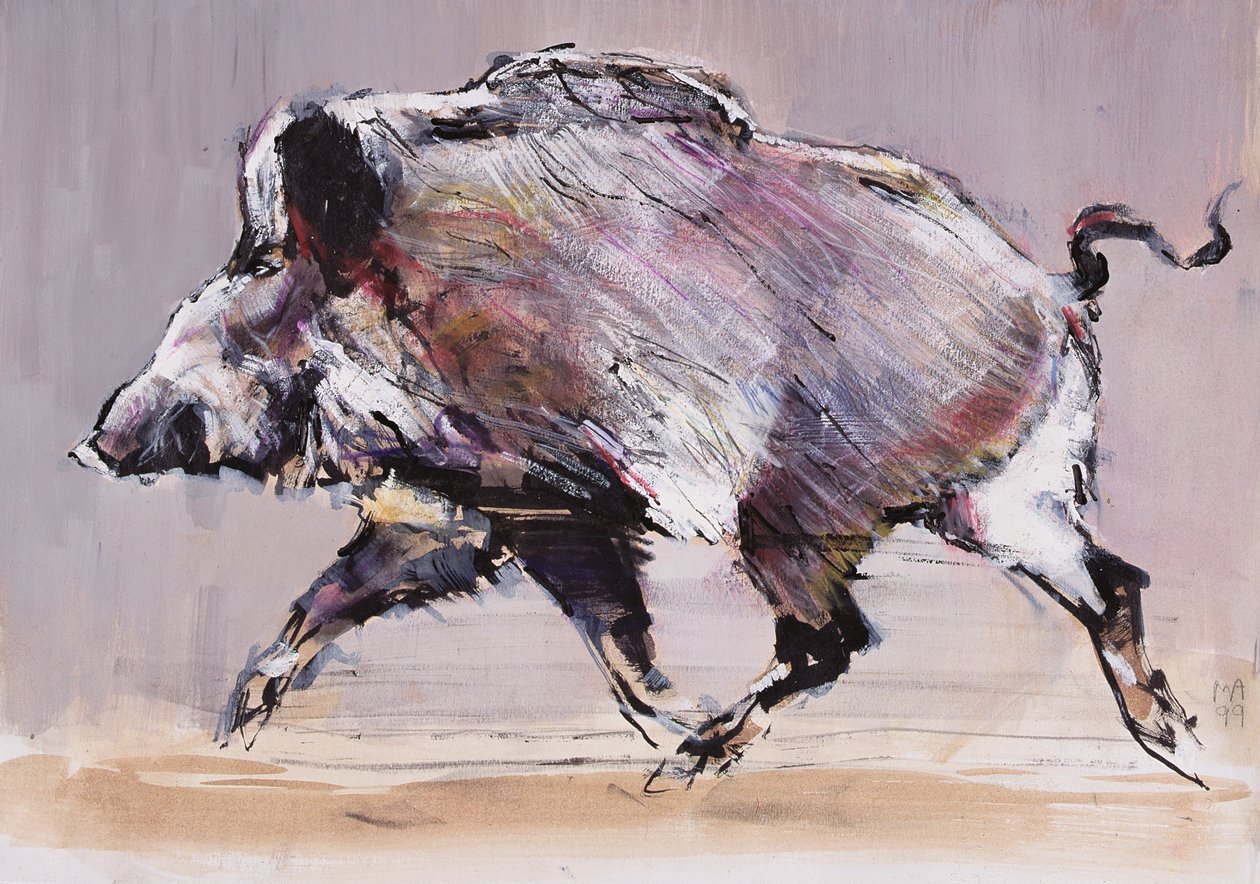 Cinghiale in corsa, 1999 da Mark Adlington