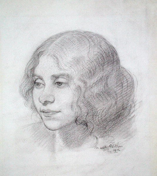 Testa di una ragazza da Mark Gertler