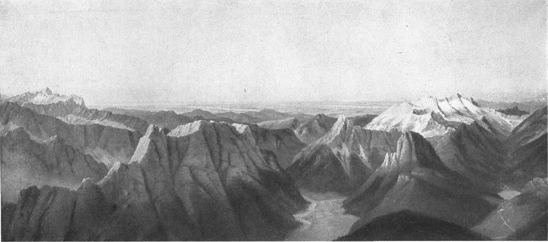 Vista da Mangart su Rabelj e Kanin e su Triglav da Marko Pernhart