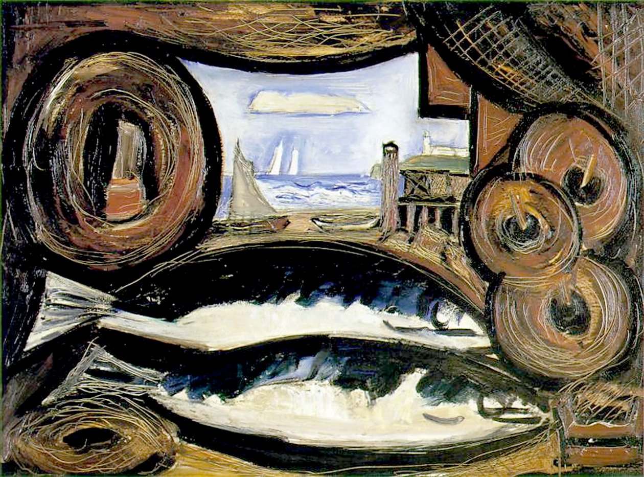 La Casa dei Pesci, New England, 1934 da Marsden Hartley
