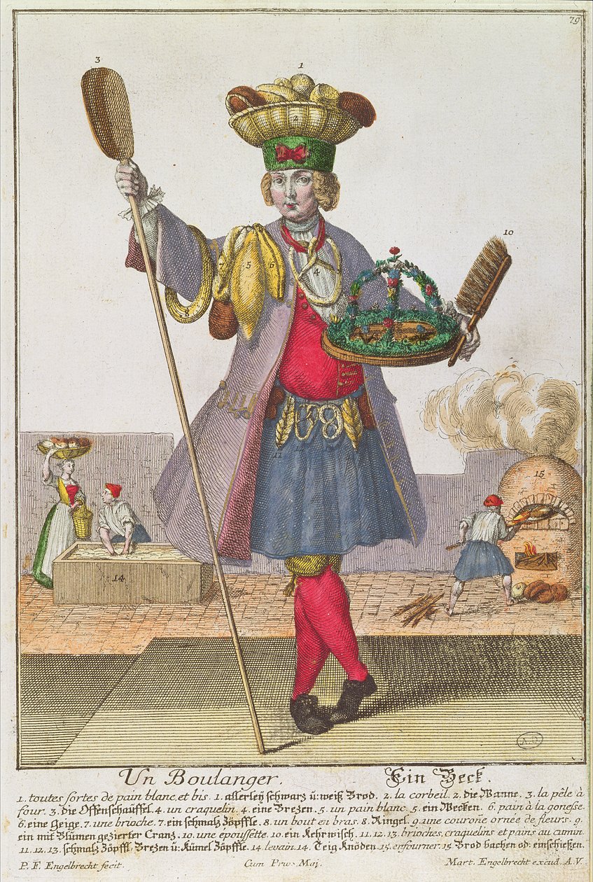 Un Fornaio, c.1735 da Martin Engelbrecht