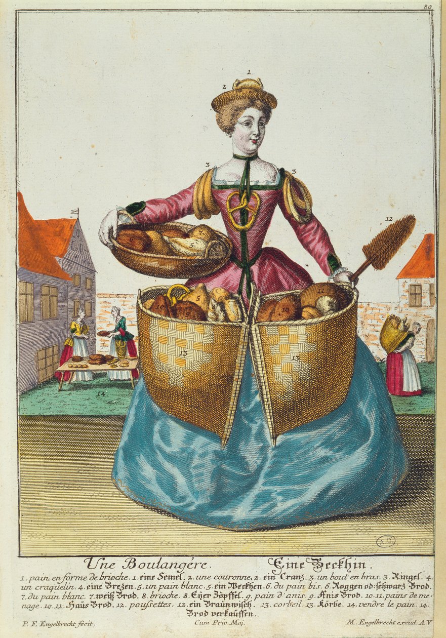 Un fornaio, c.1735 da Martin Engelbrecht
