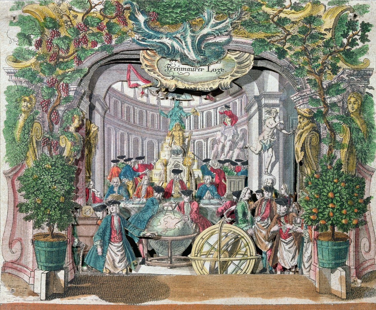 Spettacolo pieghevole di una loggia massonica da Martin Engelbrecht