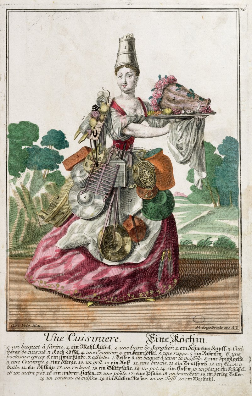 Il Cuoco, c.1735 da Martin Engelbrecht