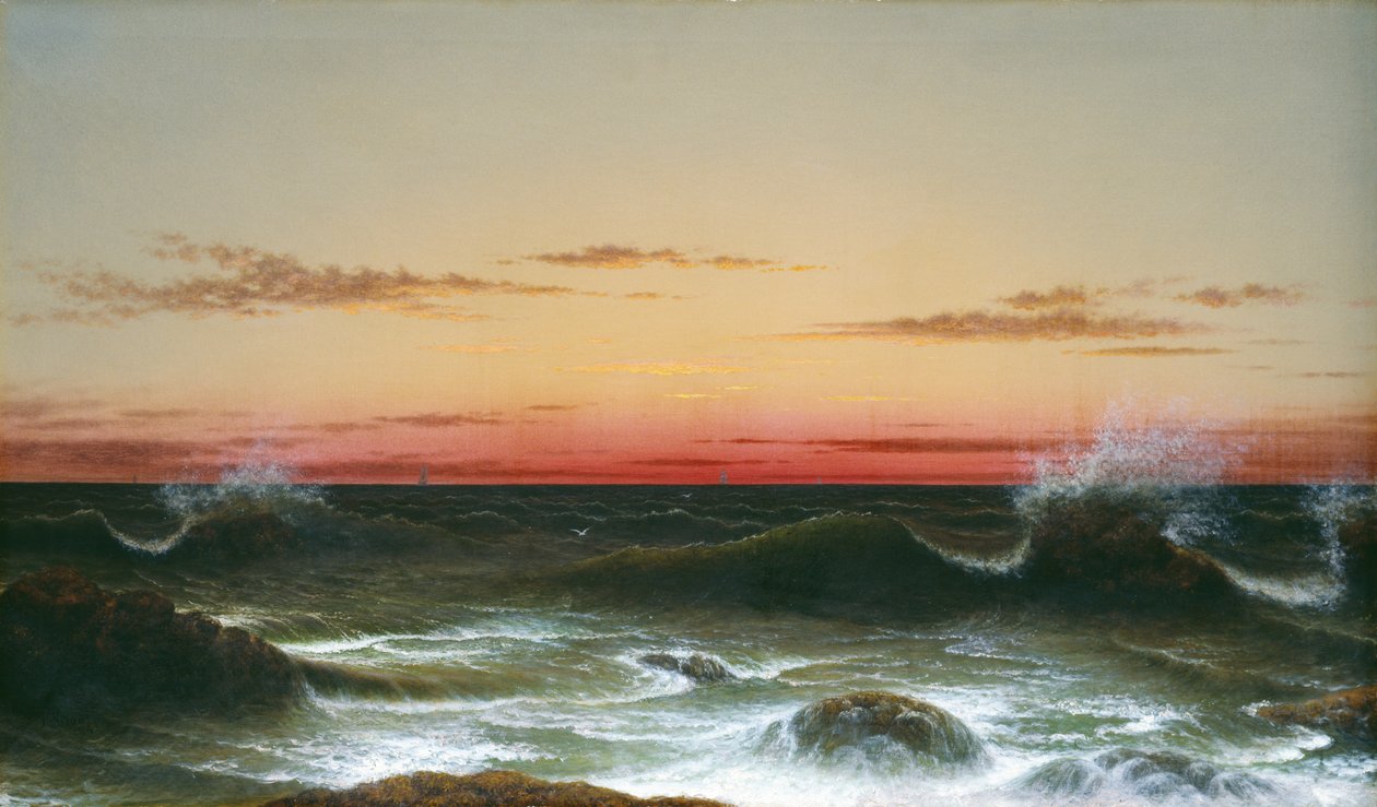 Paesaggio marino: tramonto da Martin Johnson Heade