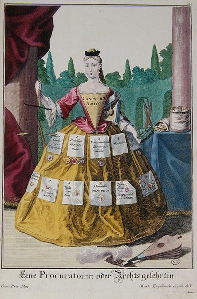 Una Donna Procuratore, c.1735 da Martin Engelbrecht