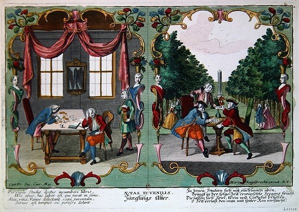 Ragazzi adolescenti, inizio XVIII secolo da Martin Engelbrecht