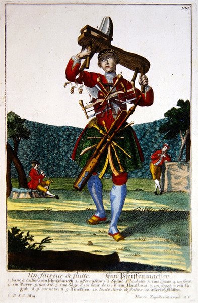 Il costruttore di flauti, c.1735 da Martin Engelbrecht