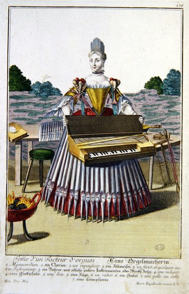 La moglie del costruttore di organi, c.1735 da Martin Engelbrecht