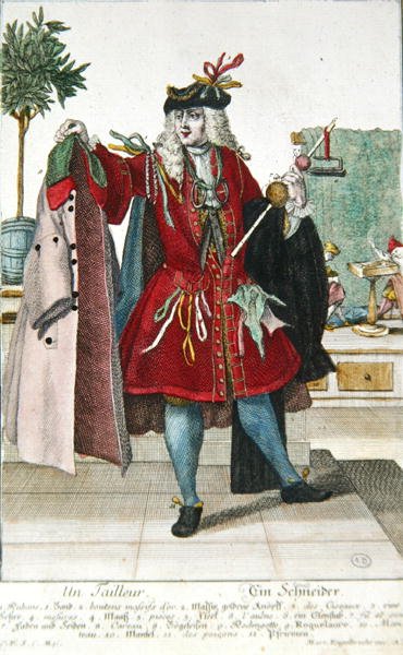 Il sarto, c.1735 da Martin Engelbrecht