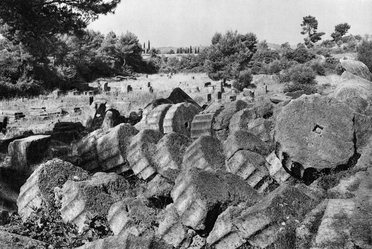 Tempio di Giove, Olimpia, Grecia, 1937 da Martin Hurlimann