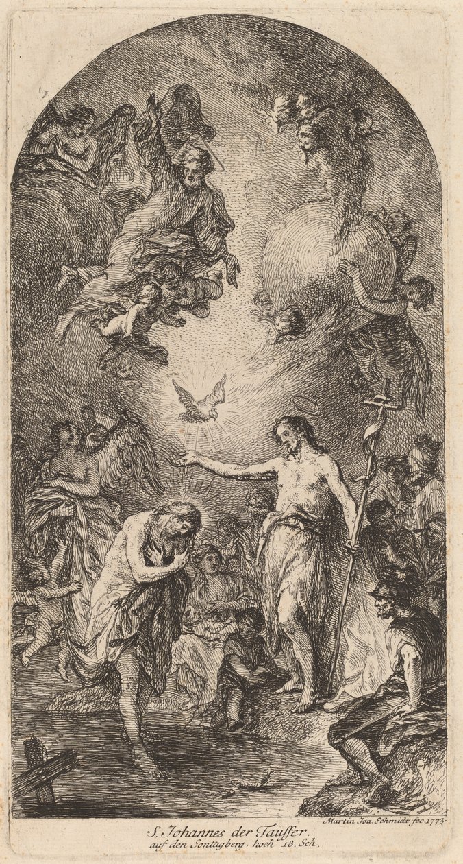 Il Battesimo di Cristo da Martin Johann Schmidt