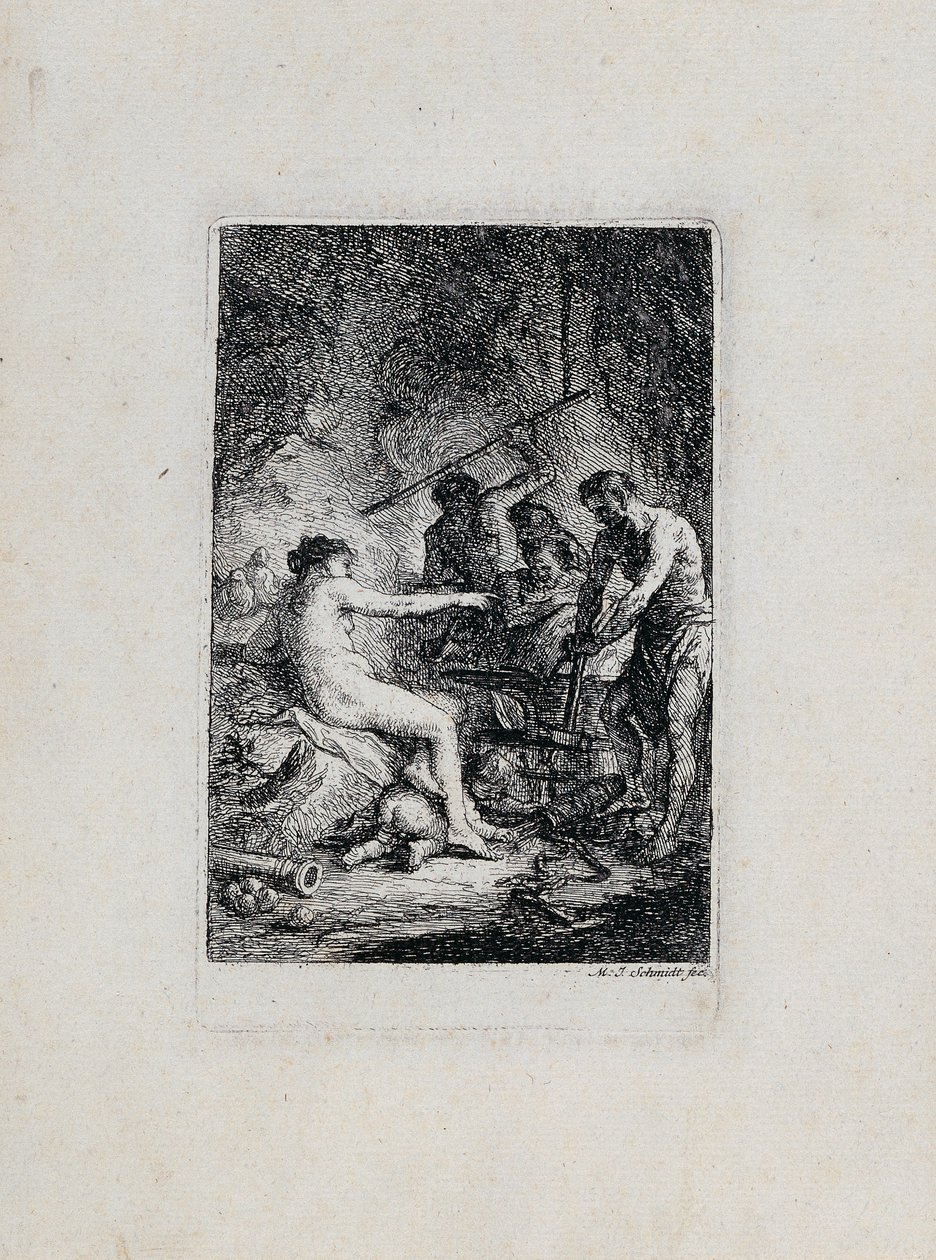 Venere nella fucina di Vulcano da Martin Johann Schmidt