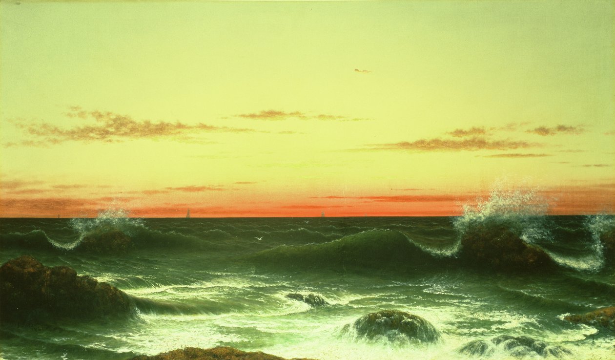 Paesaggio marino: Tramonto, 1861 da Martin Johnson Heade