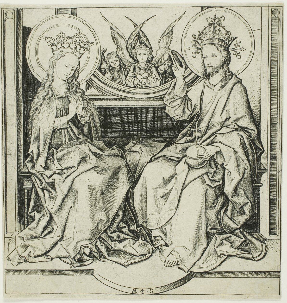 Cristo benedice la Vergine da Martin Schongauer