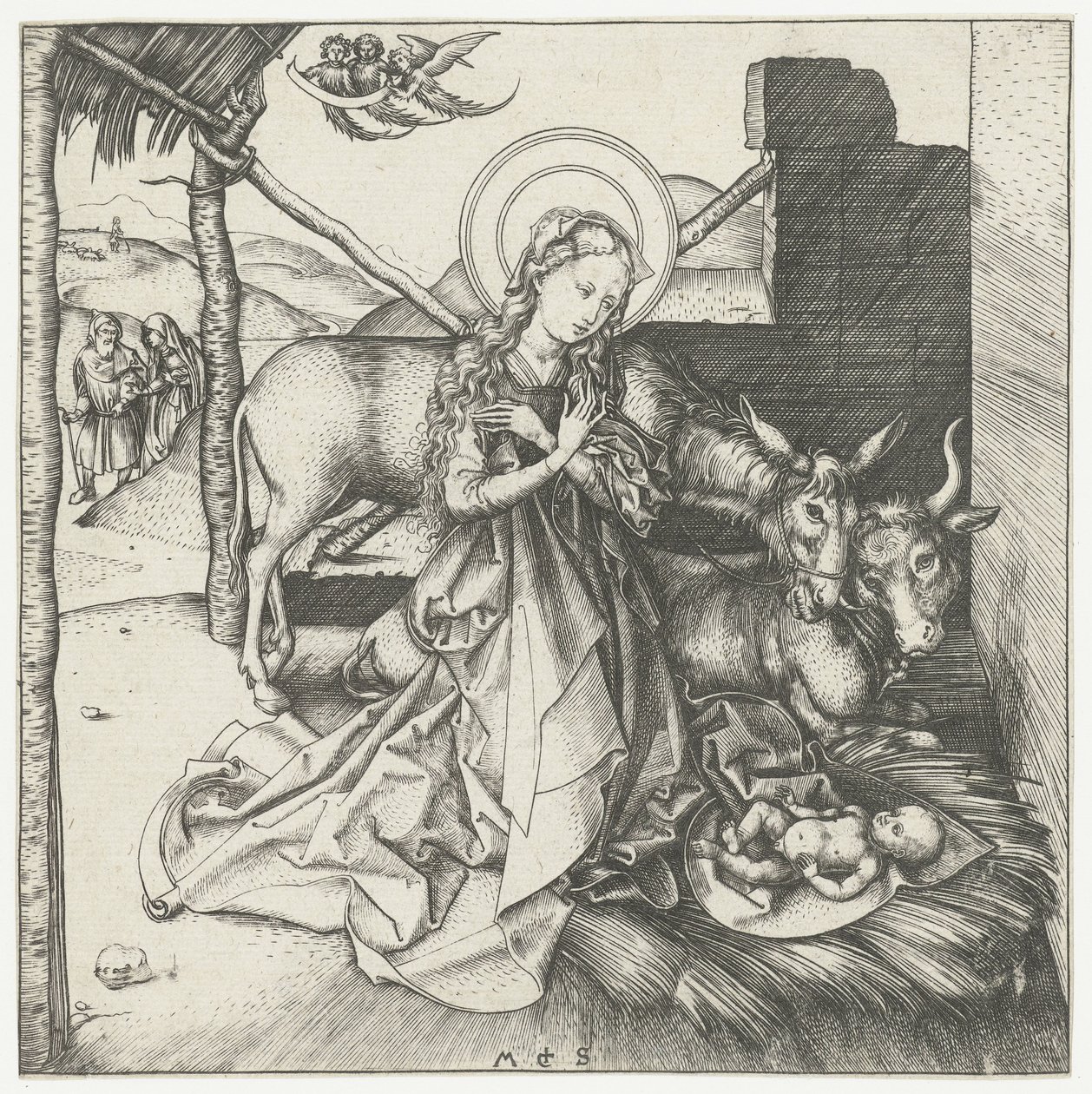La nascita di Cristo da Martin Schongauer