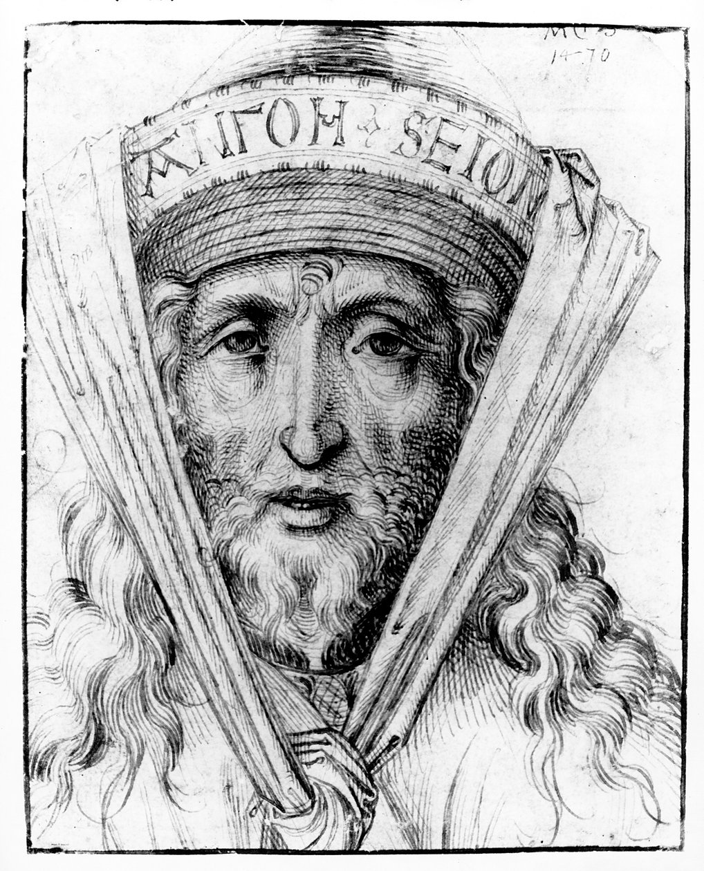 Testa di un sommo sacerdote, c.1470 da Martin Schongauer