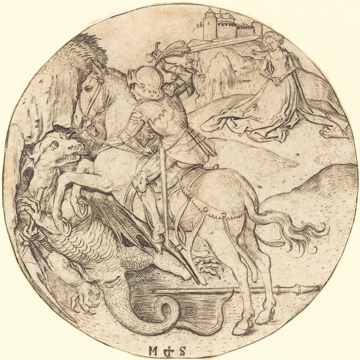 San Giorgio e il Drago da Martin Schongauer