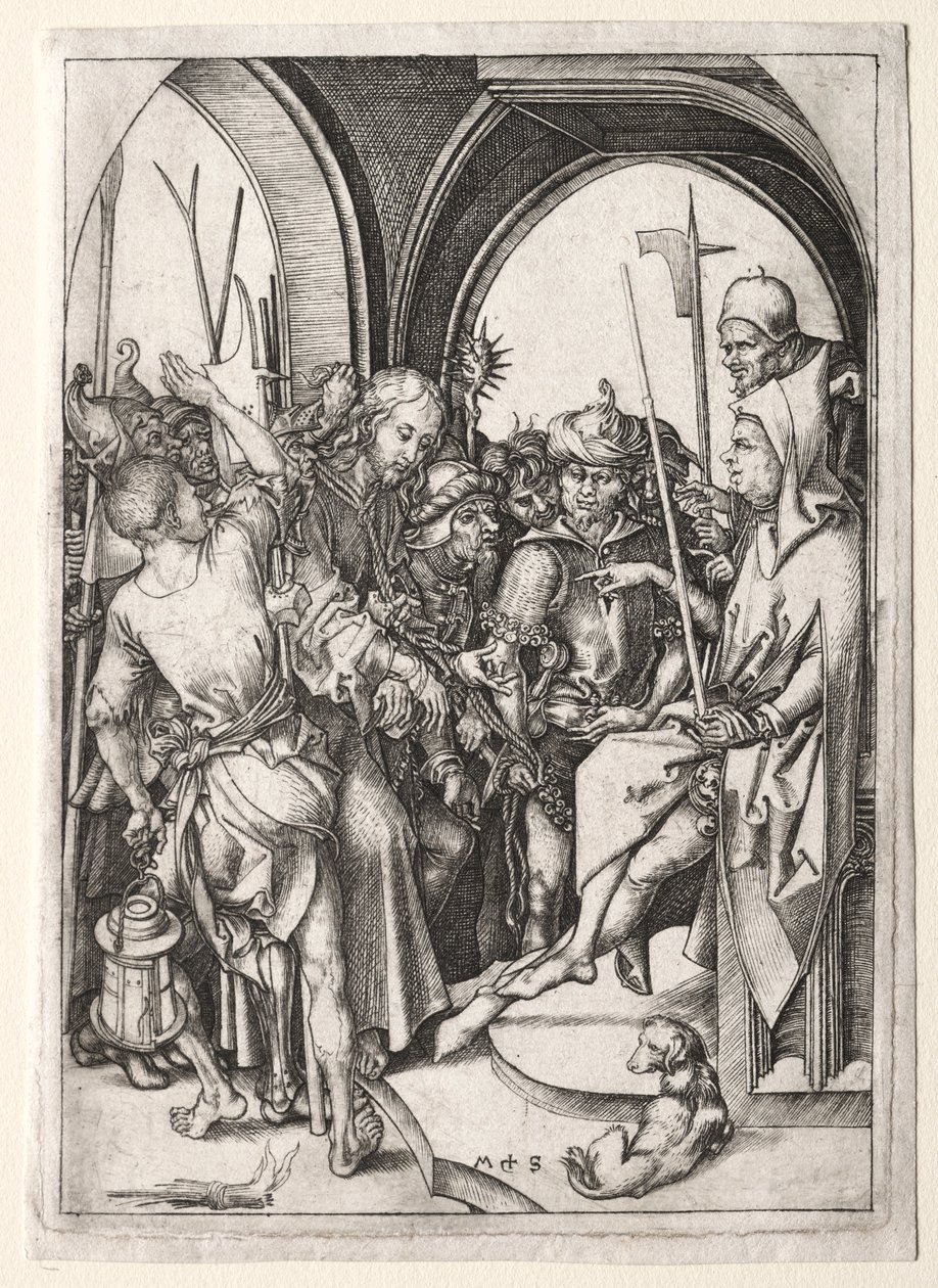 La Passione: Cristo davanti ad Anna da Martin Schongauer