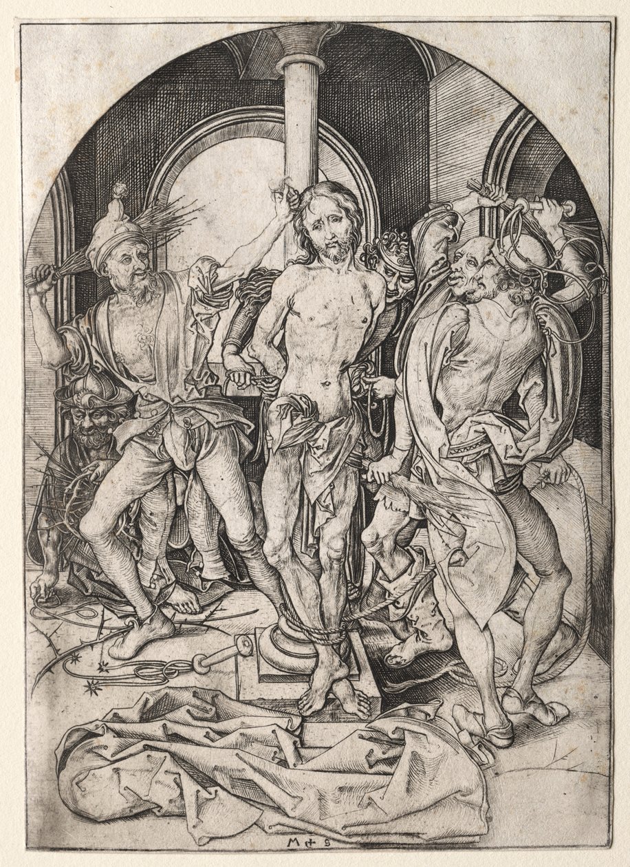 La Passione di Gesù Cristo: La Flagellazione da Martin Schongauer