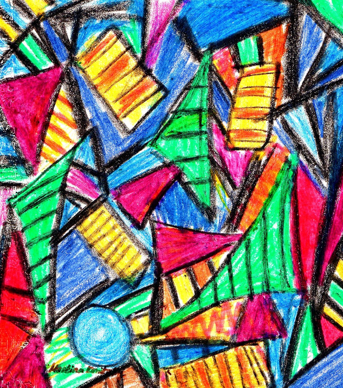 Composizione vetrate colorate da Martina Konitzky