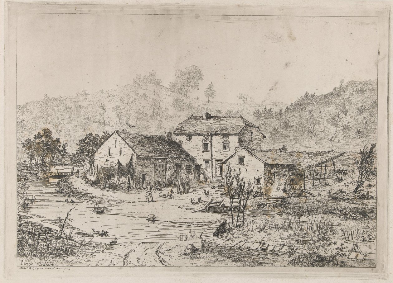 Fattoria rurale sul bordo dell