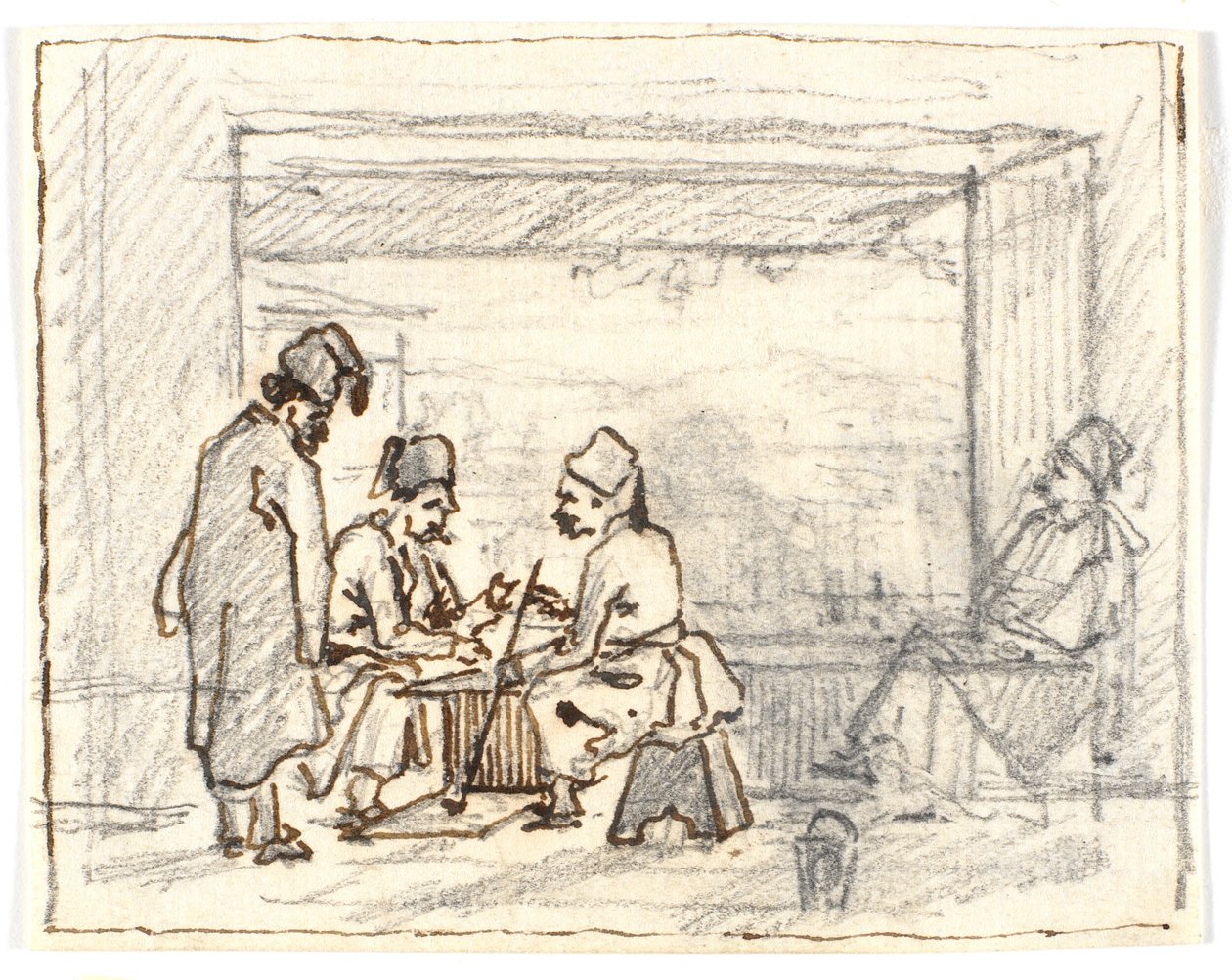 Orientali che giocano a tavola da Martinus Rørbye