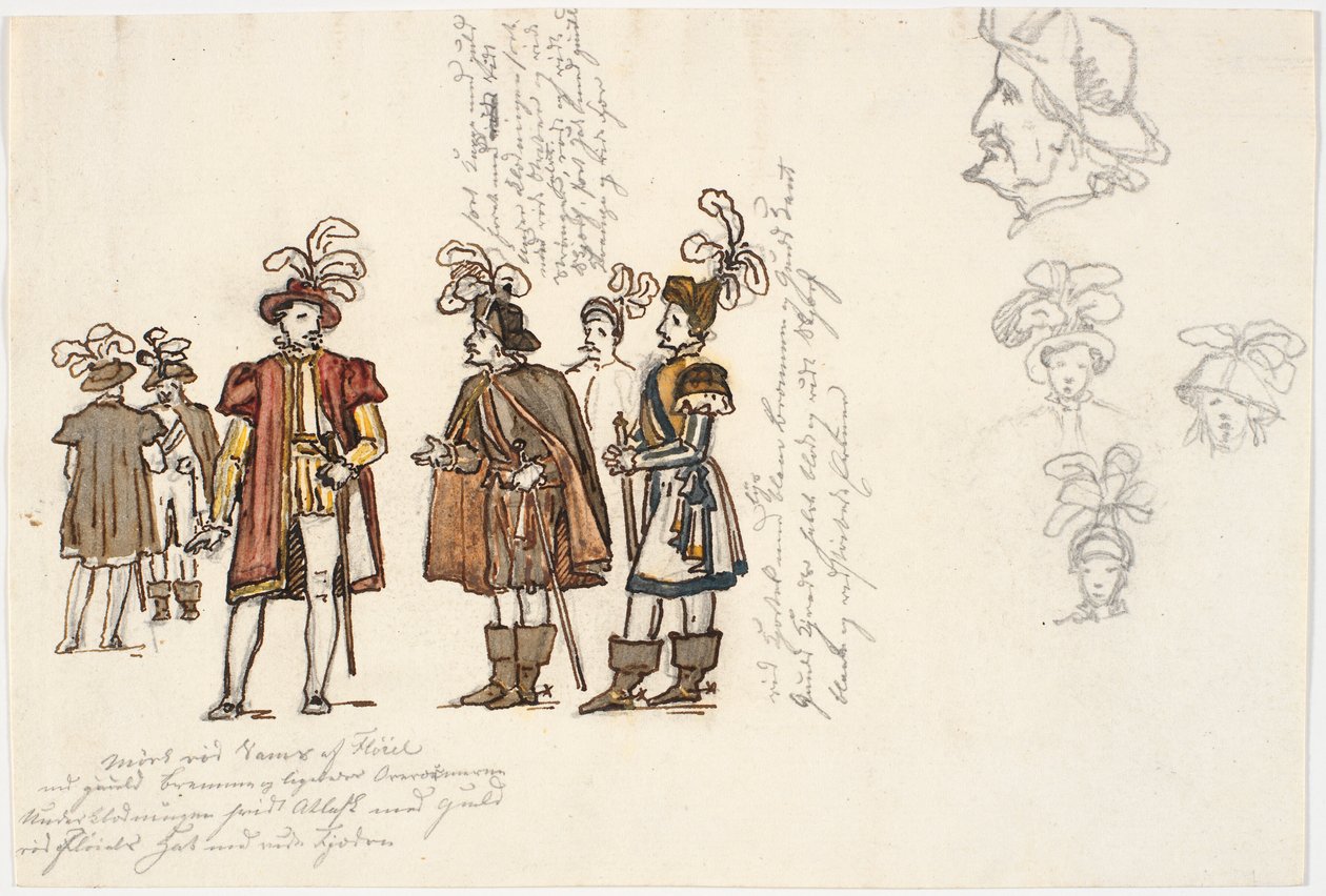 Studi di costumi da Martinus Rørbye