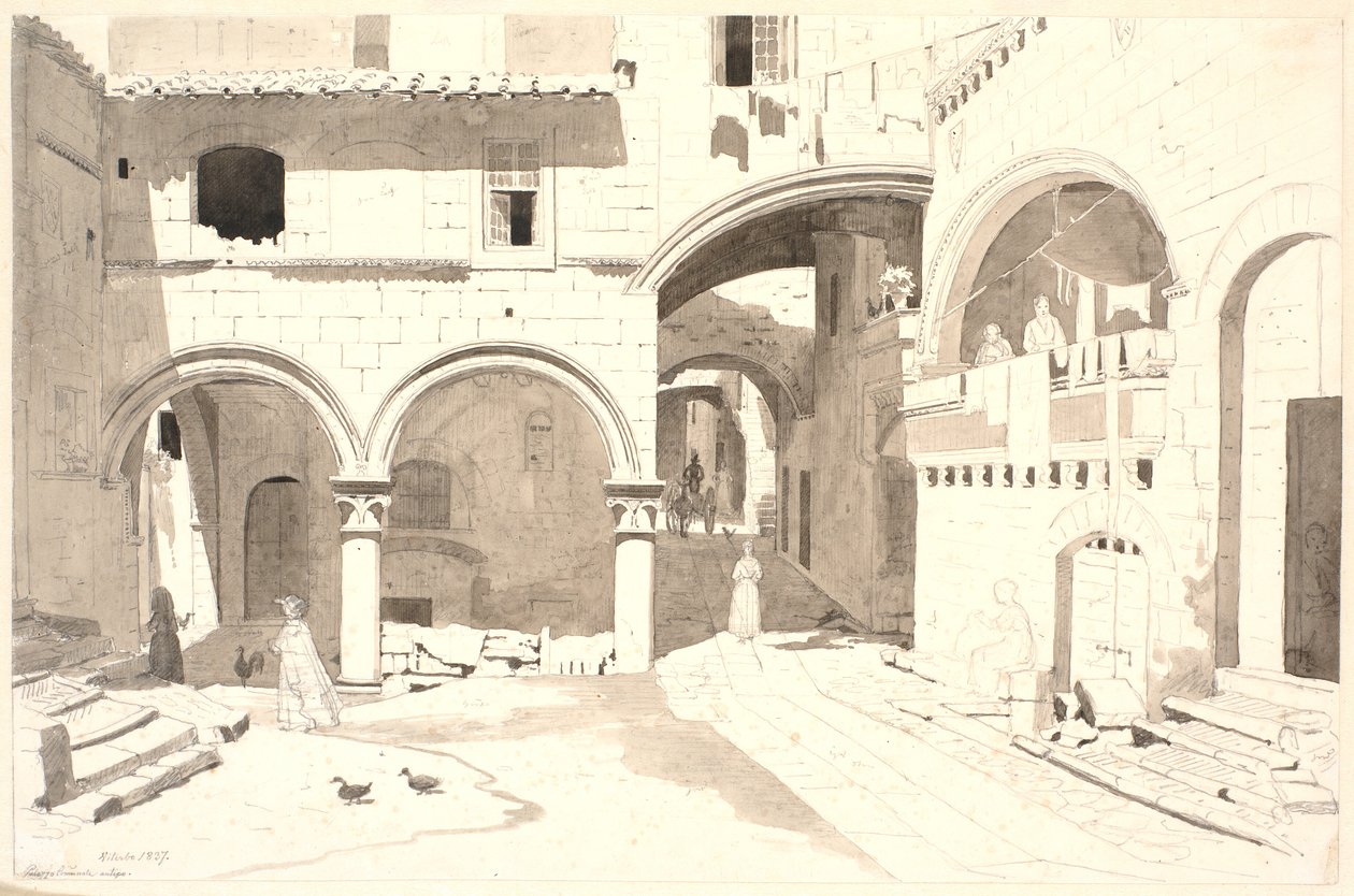 Piazza San Pellegrino da Martinus Rørbye