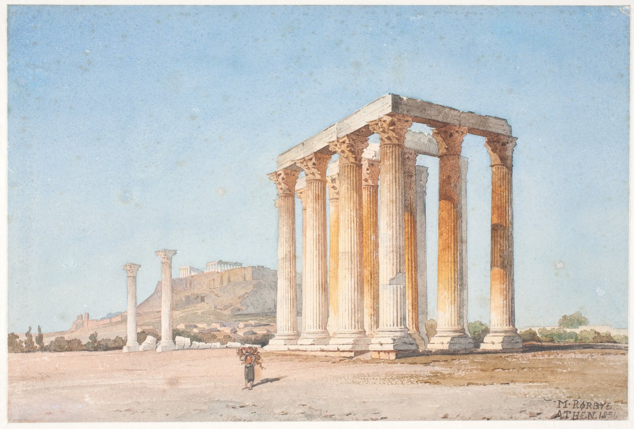 Il Tempio di Zeus da Martinus Rørbye