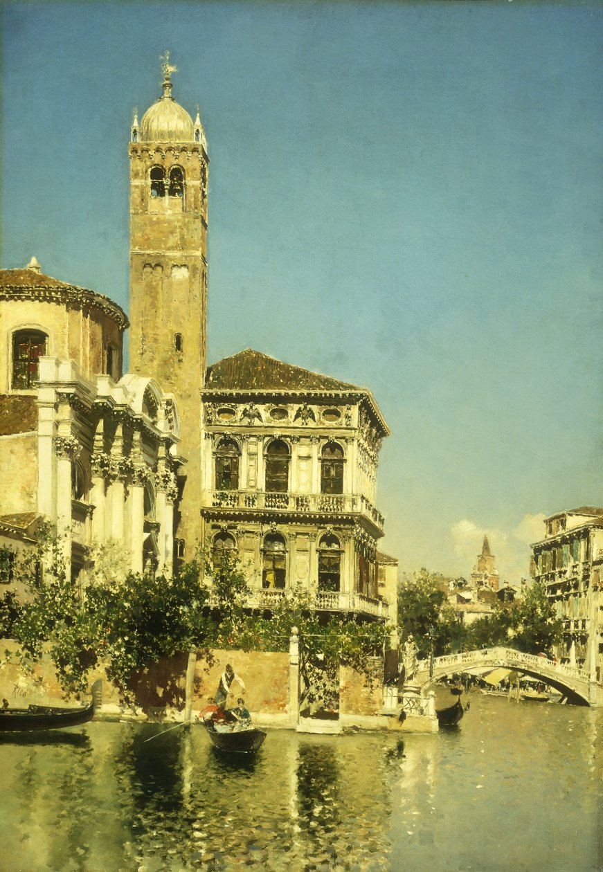 Scena di un canale veneziano da Martín Rico y Ortega