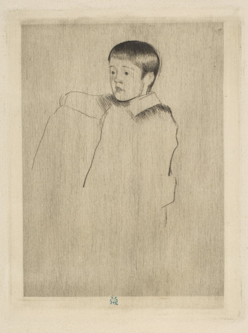Robert seduto, rivolto a sinistra da Mary Cassatt