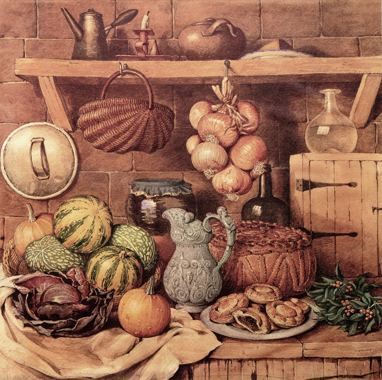 Natura morta con cibo di Natale da Mary Ellen Best