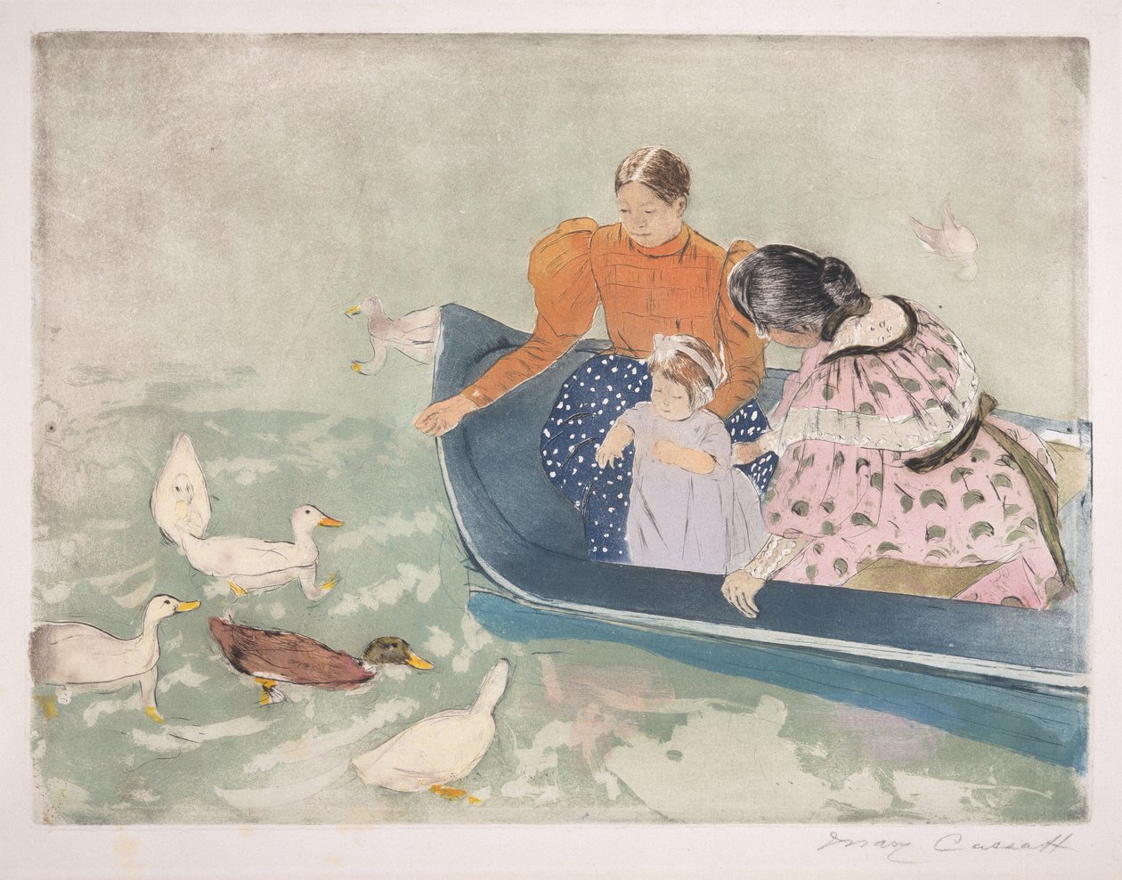 Nutrire le anatre, 1895 da Mary Cassatt