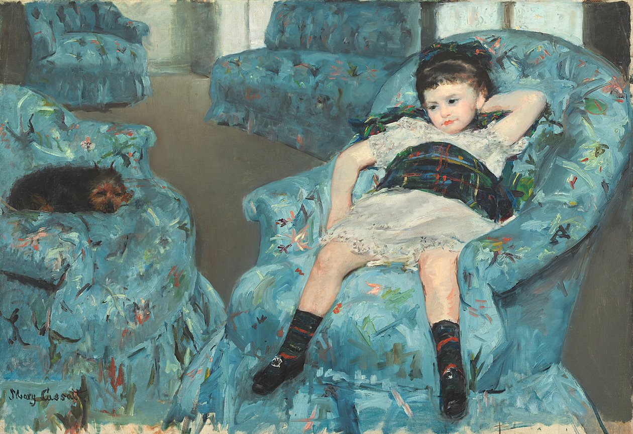 Bambina in una poltrona blu, 1878 da Mary Cassatt