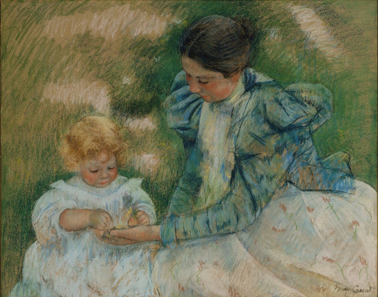 Madre che gioca con il bambino, c.1897 da Mary Cassatt