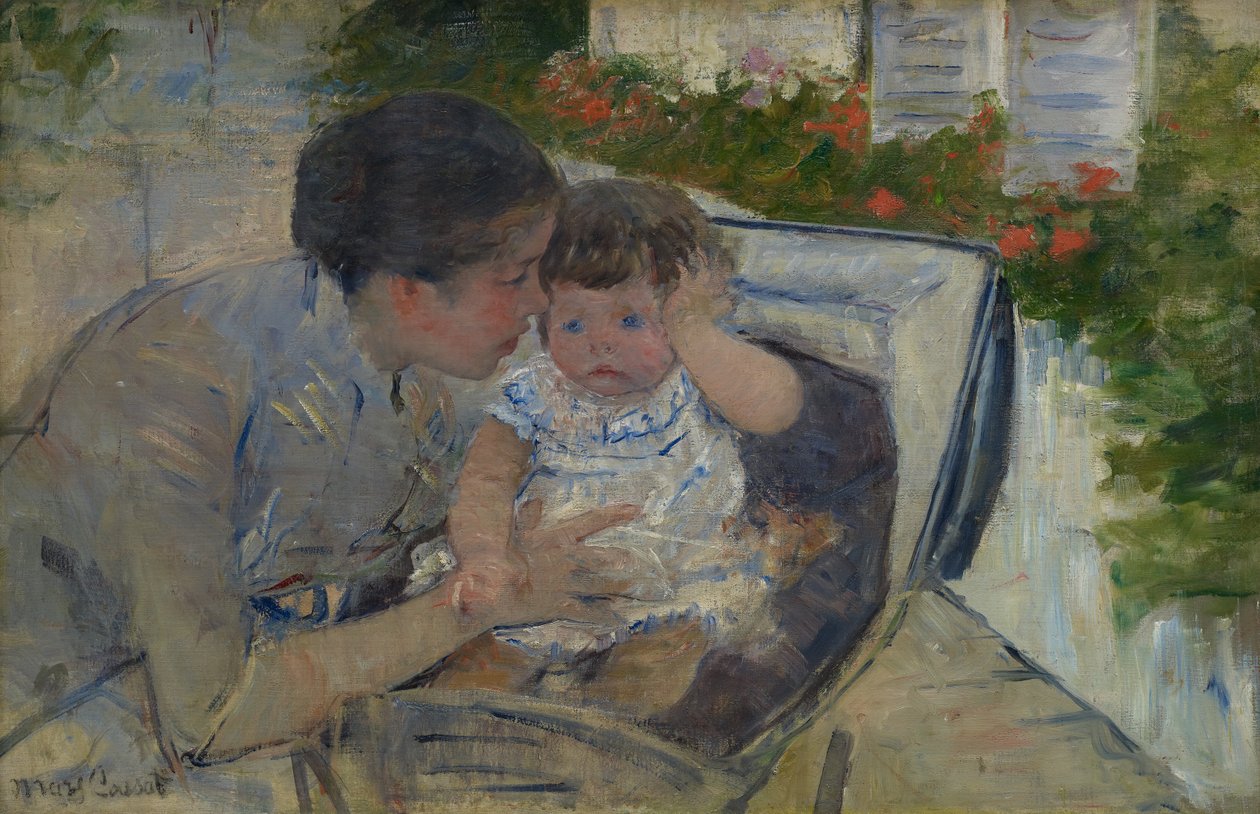 Susan che conforta il bambino, c.1881 da Mary Cassatt