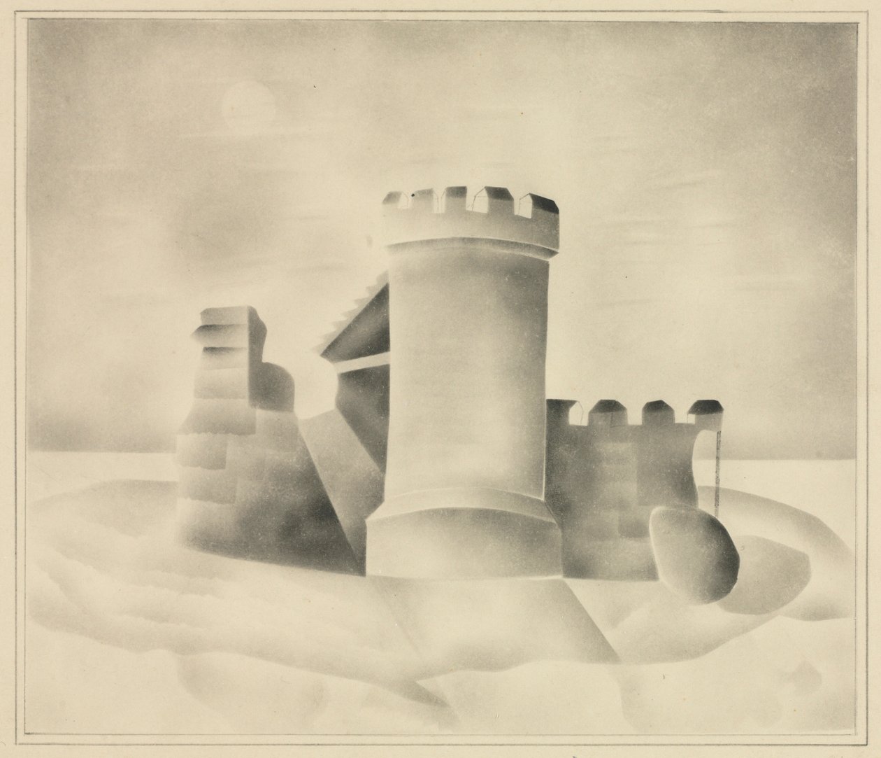 Rovine al chiaro di luna, 1840 da Mary Altha Nims