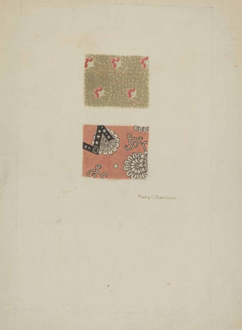 Cotone stampato da Mary C. Davidson