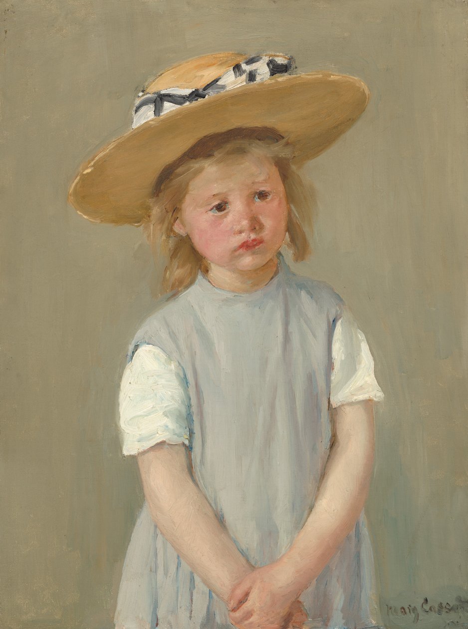 Bambino con un Cappello di Paglia, c. 1886 da Mary Cassatt