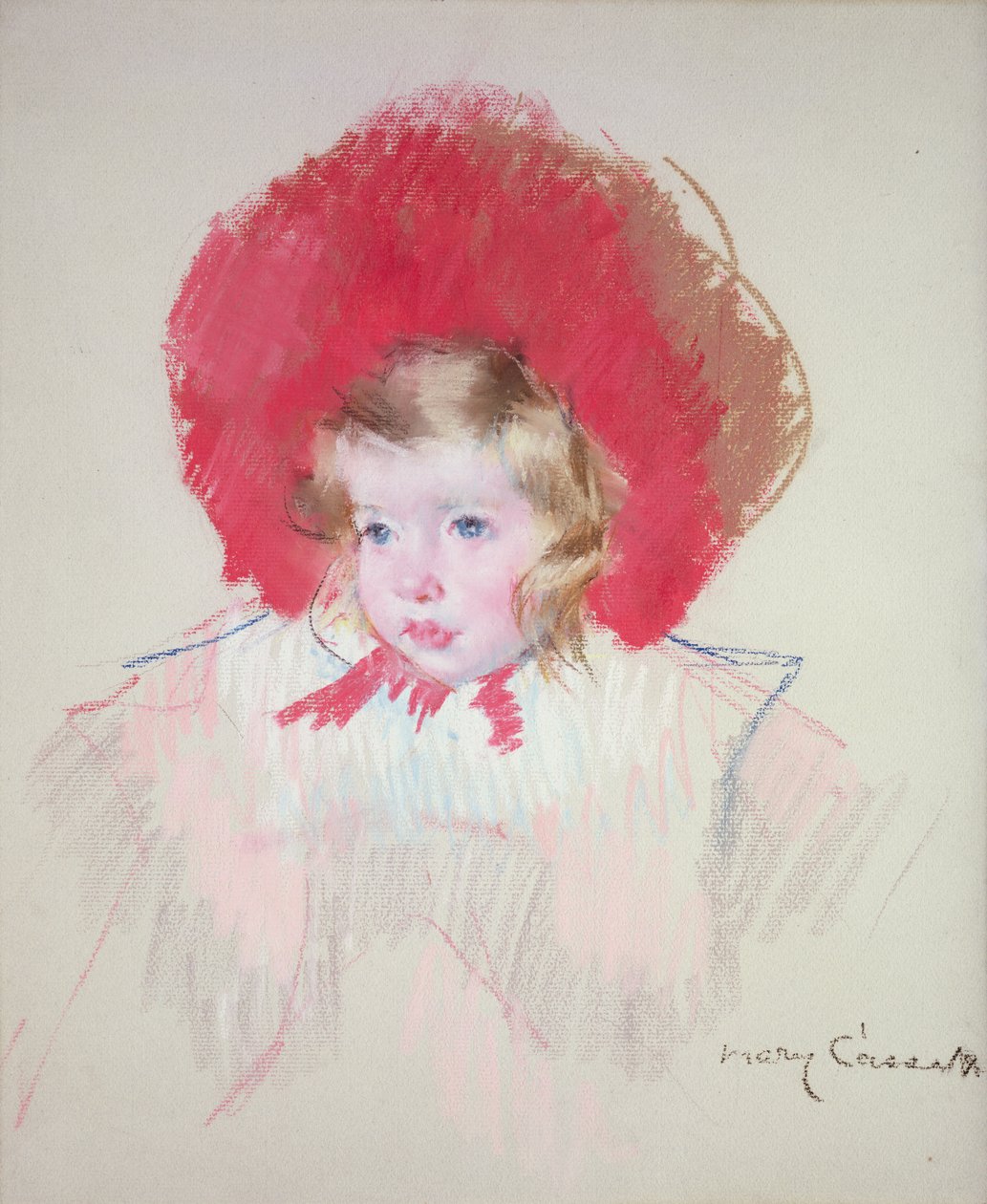 Bambino con cappello rosso, c.1904 da Mary Cassatt