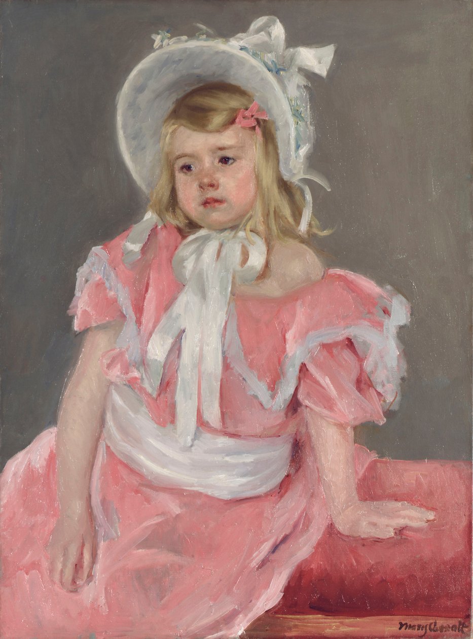 Sara seduta, appoggiata sulla mano sinistra da Mary Cassatt
