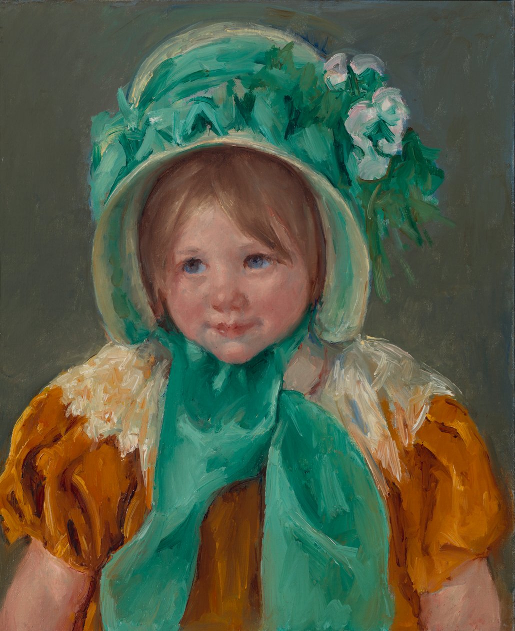 Sara con un Cappello Verde da Mary Cassatt