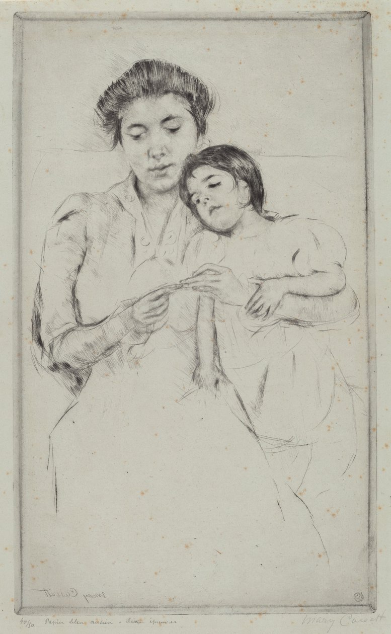 La Lezione di Uncinetto da Mary Cassatt