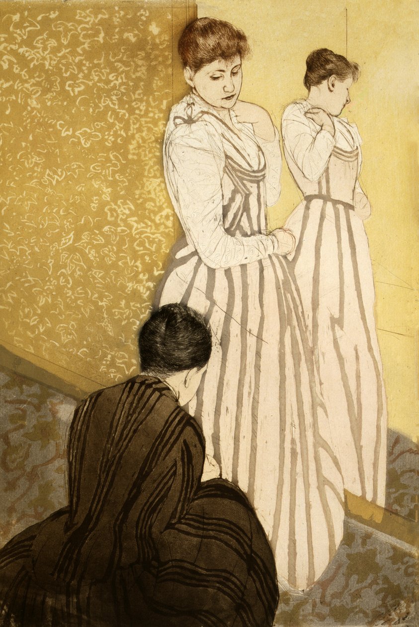 La prova, pub. 1891 da Mary Cassatt