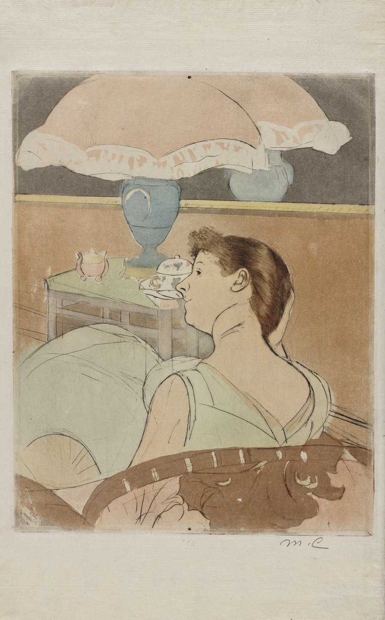 La lampada, 1890-91 da Mary Cassatt