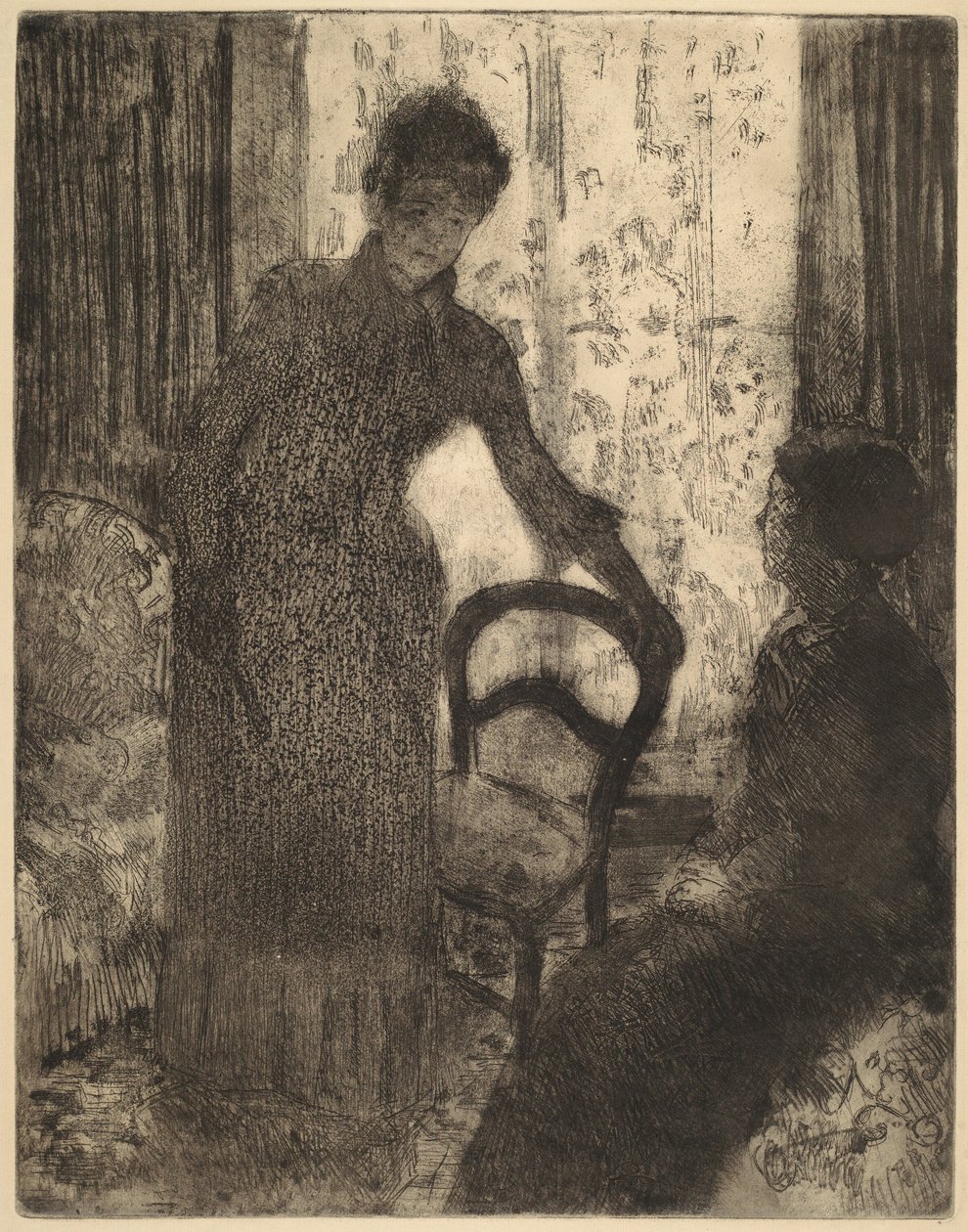 Il Visitatore, c. 1880 da Mary Cassatt