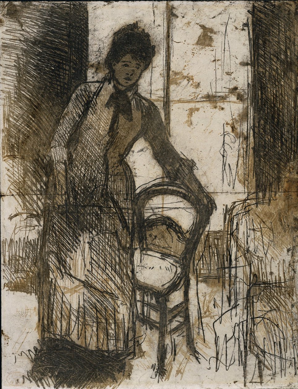 Il visitatore verso, c. 1881 da Mary Cassatt